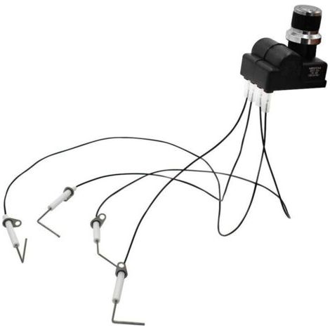 Kit d'allumage pour gril - Quatre sorties avec bougie d'allumage - avec du fil : (Quatre électrodes) (1/4)