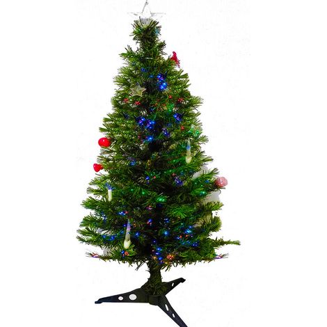 Lupex Shop - Albero di Natale in fibra ottica, verde folto, 170 punte, in PVC, interno ed esterno, dimensione: 150 cm cod. 6341 (1/2)