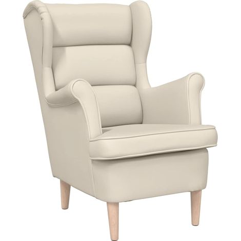 Fauteuil relax  Fauteuil blanc 74x84x100 cm lin (1/5)