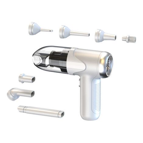 Aspirateur de voiture portable, mini aspirateur de voiture sans fil , (blanc 5KPA) (1/5)