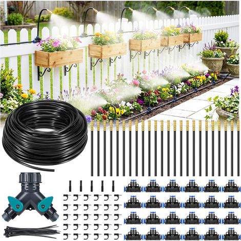 Kit Irrigation Goutte-à-Goutte 30 m - 24 Buses Cuivre - Réglable 360° - Raccord Rapide - Jardin Serre Balcon (1/5)