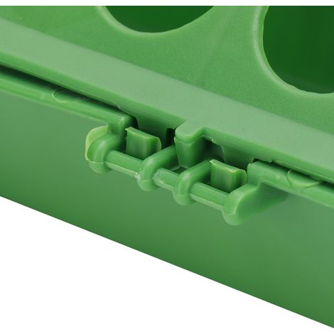 【Comedero para jaula】 + 【EcoBirds】 + 【300 mm】 + [Vaso económico para 5 pájaros - Plástico verde sólido - 612 g / 30 x 12,5 x 8 cm] (1/5)