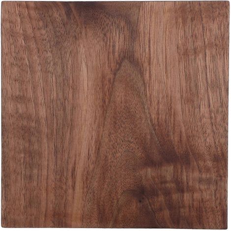 Panneau en bois brut : Feuille de noyer – 15 cm x 15 cm (5,9 po x 5,9 po) – Bois multifonctionnel pour panneaux, décorations murales, étagères de rangement, gravure, plaque (1/3)