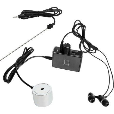 Kit de testeur de moniteur de fuite de tuyau d'eau avec capteur de fuite de tuyau d'eau avec écouteurs à double sonde , Prise UE (1/5)