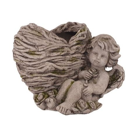 Dekofigur Engel zum Bepflanzen 27 x 28 x 29 cm Skulptur