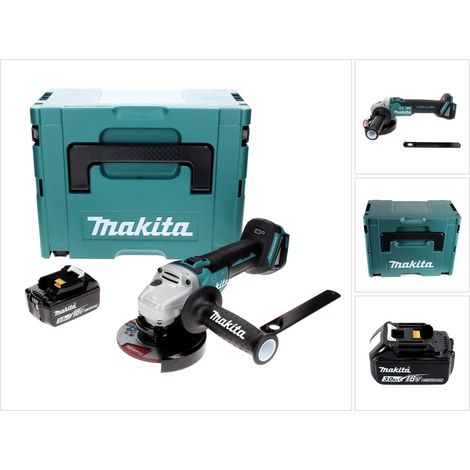 Makita DGA 506 F1J Smerigliatrice angolare a batteria 18 V 125 mm brushless + 1x batteria ricaricabile 3,0 Ah + Makpac - senza caricabatterie (1/5)