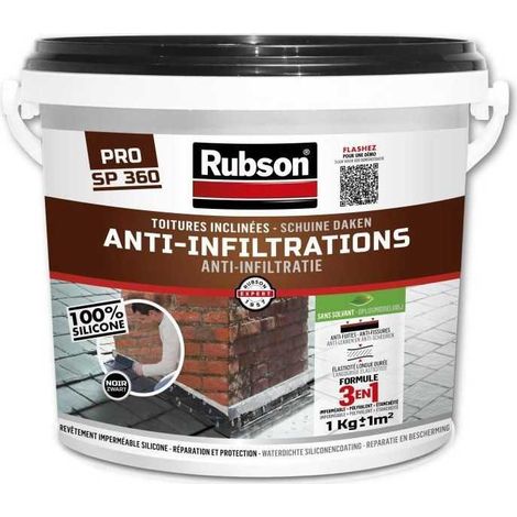 RUBSON Anti-infiltrations Toutes Toitures Noir 1kg