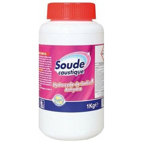 Soude Caustique Anhydre - 1 kg - Déboucheur Et Dégraissant Pour Canalisations Lavabos Éviers Baignoires Surfaces Bois Fer (1/3)