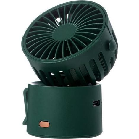 Ventilateur de cou Grand volume dair mains libres, mini ventilateur à rotation utile à 45 degrés style-Green 3 (1/3)