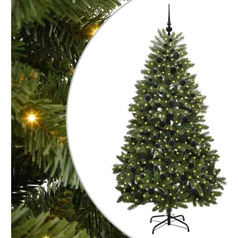 Sapin de Noël,Arbre de Noël artificiel Vert 210 cm PVC et métal CFW64462 (1/5)