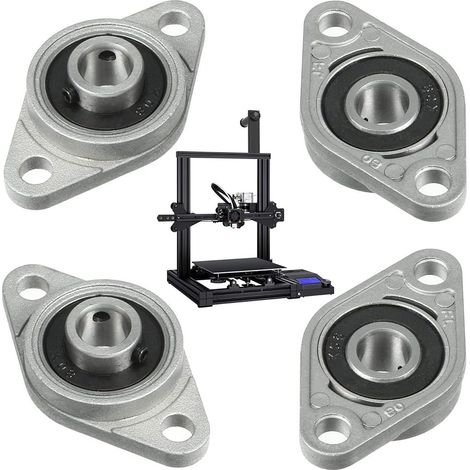Cuscinetto flangiato KFL08 da 8 mm in lega di zinco, 4 pezzi (1/5)