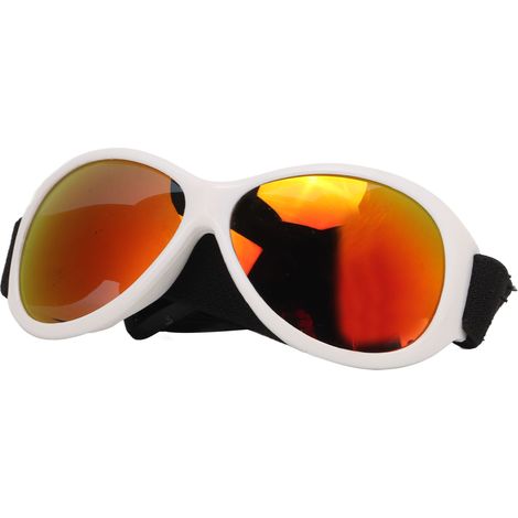 Lunettes de protection canines anti-poussière et réglables - Modèle Blanc Rouge (1/5)
