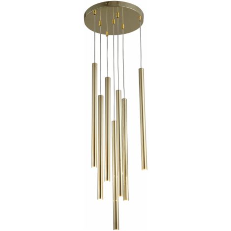 Lampadario Lungo Light Prestige oro Ø30cm 7 luci G9
