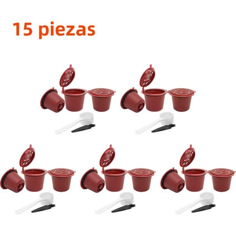 30 à 3 filtres rechargeables pour capsules réutilisables de machine à café Nespresso, avec cuillère et brosse - Dosettes à café (1/4)