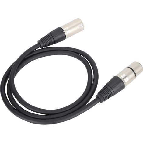 m langes XLR-Mikrofonkabel (Stecker auf Buchse), schwarz, für Studioaufnahmen und Live-Sound, symmetrisches Audiokabel