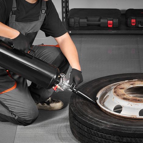 VEVOR Booster de Pneu 8 L, Canon a Air Portable, avec Pression de Service 0,6-0,8 MPa, Gonfleur Pneumatique de Pneu, pour Voiture, SUV Compact, Camionnette, Velo Electrique, Camping-car, VTT, Noir