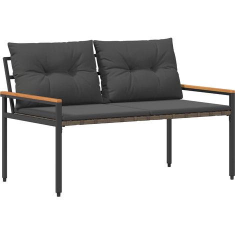 Banco de exterior 2 -Seater 116 x 67,5 x 72 cm ratán sintético vidaXL (1/5)
