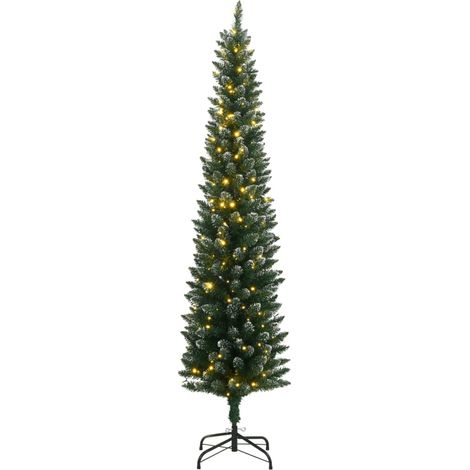 Sapin de Noël Arbre de Noël artificiel mince 150 LED 120 cm (1/5)