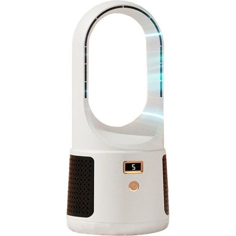 1 ventilateur tour sans pales, 6 vitesses, USB, affichage LED, bureau / chambre / dortoir