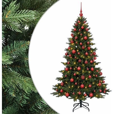 Albero di Natale artificiale con palline 210 cm 300 LED vidaXL (1/5)