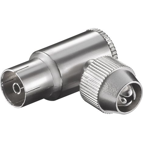 Goobay Koaxialer Winkelstecker Metall mit Schraubbefestigung (1/2)