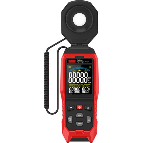 Luxmètre numérique 200000 Lx Fc, testeur d'éclairement lumineux, photomètre portable pour mesure d'éclairage (1/5)