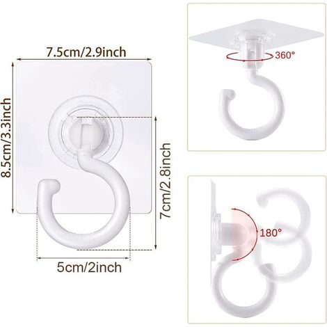 Haken zum Anbringen ohne Bohren, ohne Spuren zu hinterlassen, starker Klebstoff, transparente Wandhaken für Kleidung, wasserfeste Klebehaken (1/5)