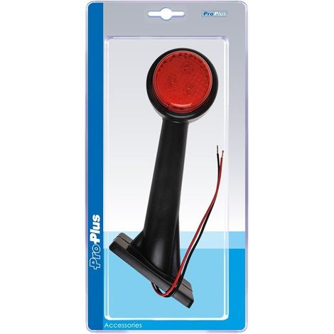 Lampada d'ingombro 12/24V rossa/bianca 166x193mm LED destra in blister (1/4)