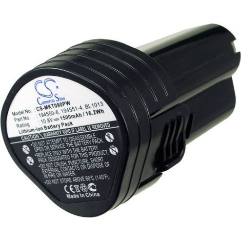 Batería BL1013 para Makita DF030D, DF330D, etc., 1500 mAh, 10,8 V