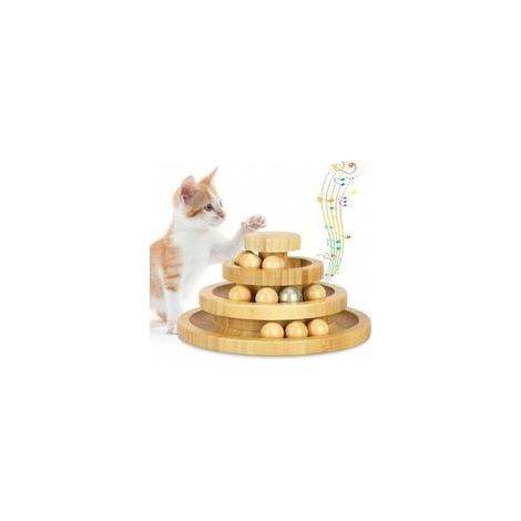 Piscine à balles pour chat, tour à balles à 3 niveaux, équipée de 9 balles amovibles, (1/5)