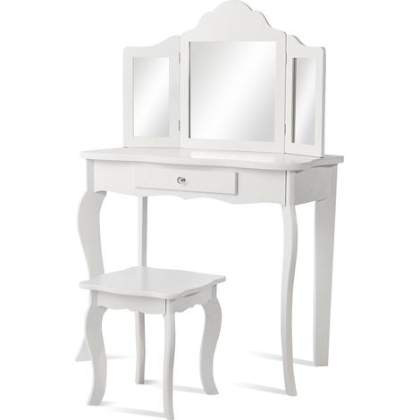 Set toletta e sgabello per bambini toletta con cassetto specchio 70 x 34 x 103 cm bianco 88305403 88305403 88305403 88305403 88305403 88305403 88305403 88305403 88305403 88305403 88305403 88305403