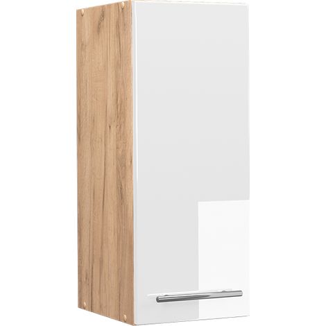 Elément haut de cuisine Fame-Line, Blanc Haute brillance, 30 cm, Vicco