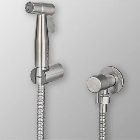Stainless Steel Bidet Toilet Sprayer, Bidet Sprayer Kit, Toilet Faucet Sprayer, Sprayer, Silver (1/5)