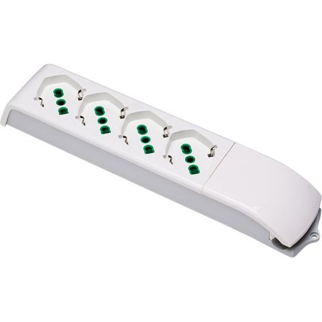 Prise de courant multiple Fanton avec 4 prises schuko bipolaires sans câble 410130 (1/2)
