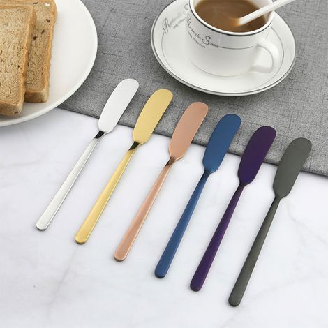 Couteaux à beurre en acier inoxydable 304 pour fromage, dessert et confiture - Ustensile de petit-déjeuner