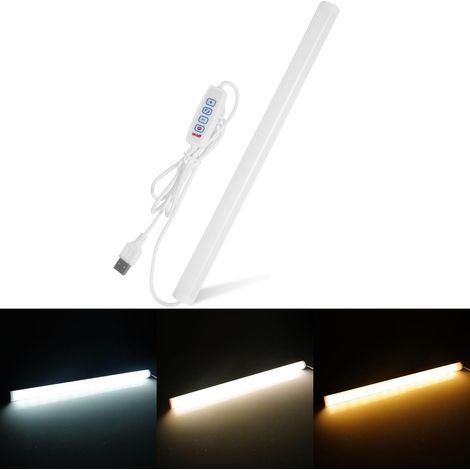 30 cm (12 Zoll) LED-Lichtleiste – USB, 3 Farben, magnetisch, Helligkeit einstellbar – matte Oberfläche für Schreibtisch, Schrank, 3D-Drucker und Spüle (1/5)