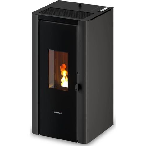 stufa a pellet ermetica freepoint "indigo 7 t2" antracite 7 kw (1/4)