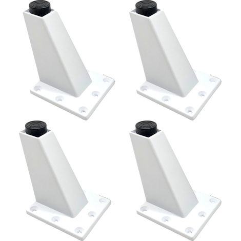 Patas de muebles de aleación de aluminio ajustables blancas, patas de mesa para sofá, 4 Uds. (1/3)
