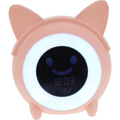 Mikikit Réveil Numérique Lumineux en Plastique Rose pour Garçon (1/5)