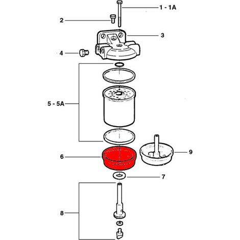 Cuve de décantation Alu 26560111 filtre à GO adaptable Perkins
