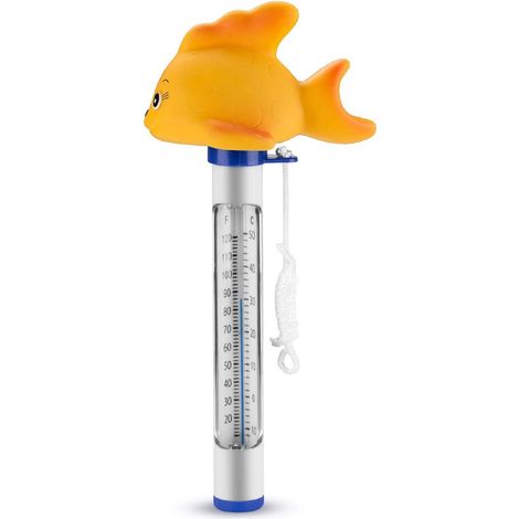 1 termómetro para peces de colores, termómetro para piscina, termómetro flotante, termómetro para baño de bebés, medición de temperatura de animales (1/5)