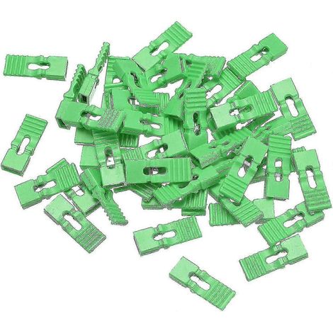 Lot de 50 connecteurs à broches de 2,54 mm avec capuchons de court-circuit allongés, connecteurs de pont miniatures verts. (1/5)