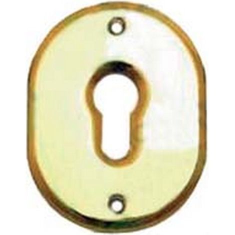 5PZ BOCCHETTE OVALI IN OTTONE LUCIDO PER CILINDRI SAGOMATI - mm.70x90h. spessore mm.4
