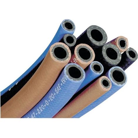 Gce-charledave Tubo de gas negro 20 m flexible 6,3x12 mm