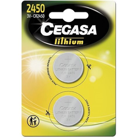 Pila Botón Litium CEGASA Litio CR2450 3V BT BL2