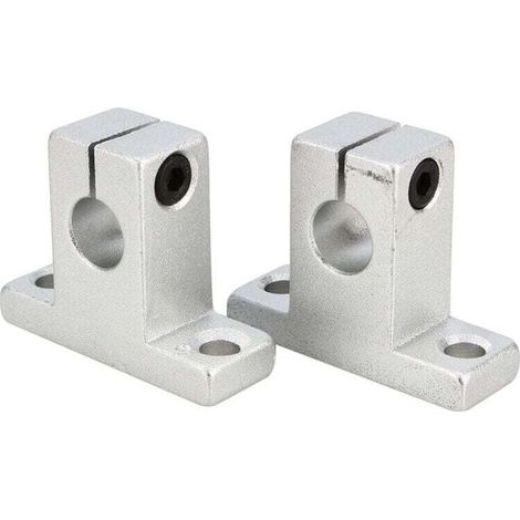 Support De Fixation D Arbre - Alliage D Aluminium - Pour Rail Lineaire Vertical - Diametre Interieur 10 Mm - Lot De 2 (1/4)