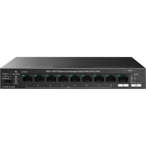 Switch ip - com g1110pf - 8 - 120w 10 puertos