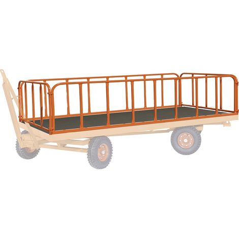 VARIOfit 4 Stahlrohrwände 750mm hoch, herausnehmbar für Industrieanhänger 2500x1250mm