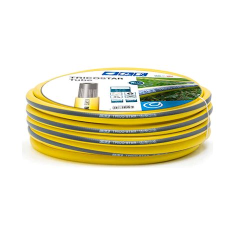 Tricostar Tubo da Giardino in PVC Giallo Opaco Antialga D.15 mm x 25 m (1/3)