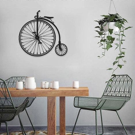 Décoration murale en métal représentant un vélo, à suspendre, pour la maison ou le bureau (1/4)